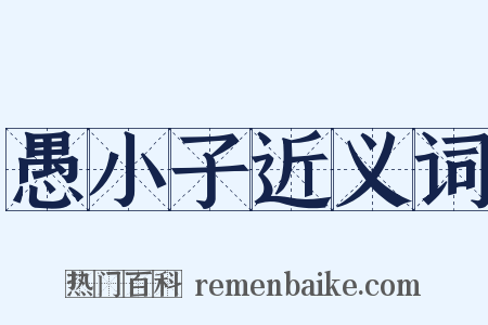 愚小子近义词是什么意思的图片